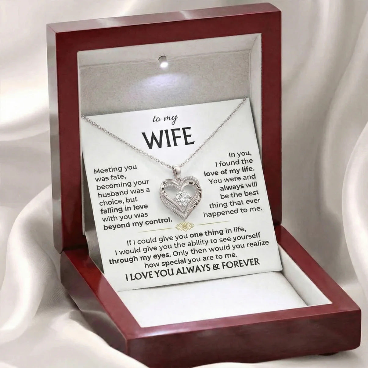 Heart Birthstone Necklace with Gift Box
