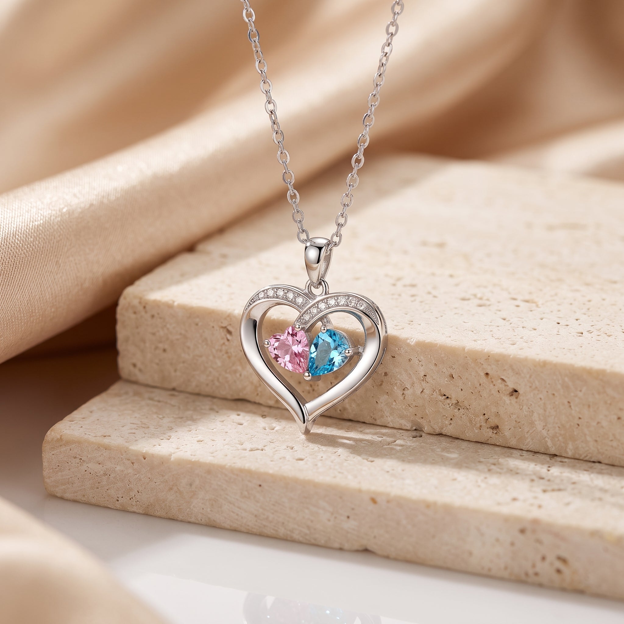 Heart Birthstone Necklace | Gift for Wife – Kindred Heart