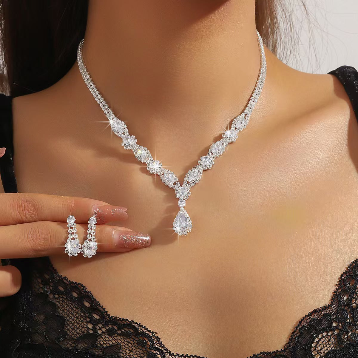 Earings and Necklace